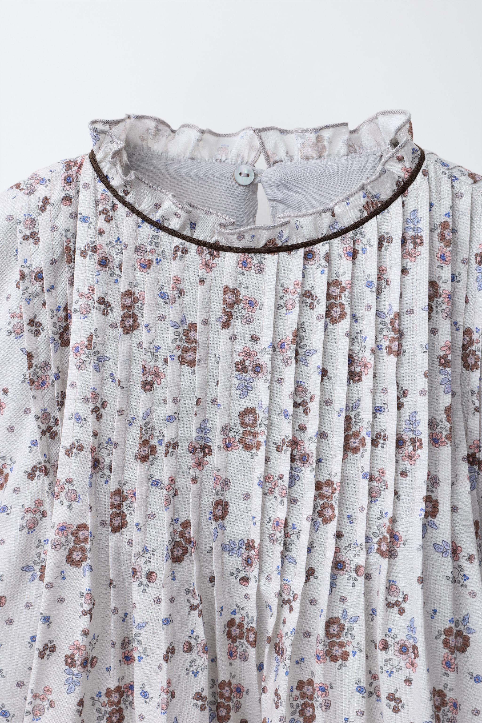 FLORAL PINTUCK DRESS